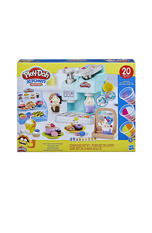 פליידו Play-Doh סופר סט צבעוני מכונת קפה